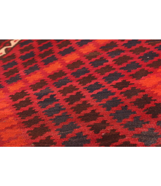 Maimana Handgemaakt Oosters Kelim Wol Vloerkleed  kelim  348x218cm