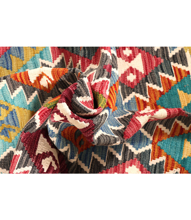 181x124 cm Handgewebter Traditioneller Kelim Teppich Woll