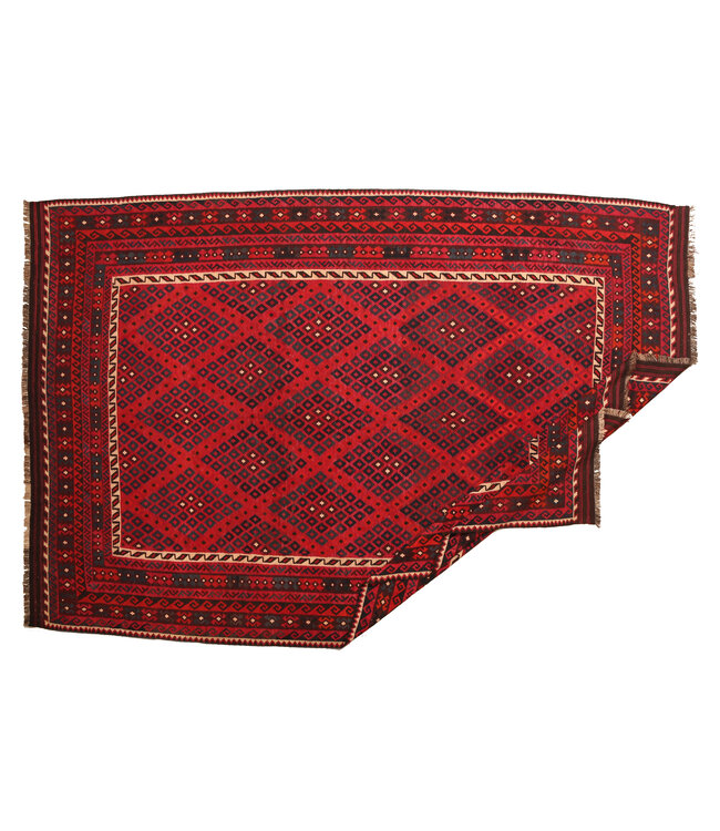 424x284cm  Vintage-Kelim im alten Stil Handgewebter Kelim-Teppich Maimana