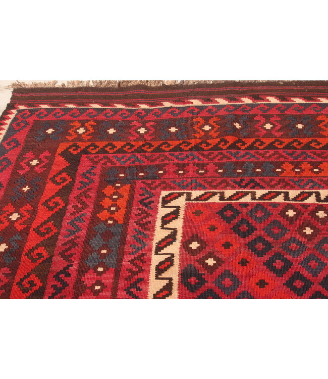 424x284cm  Vintage-Kelim im alten Stil Handgewebter Kelim-Teppich Maimana