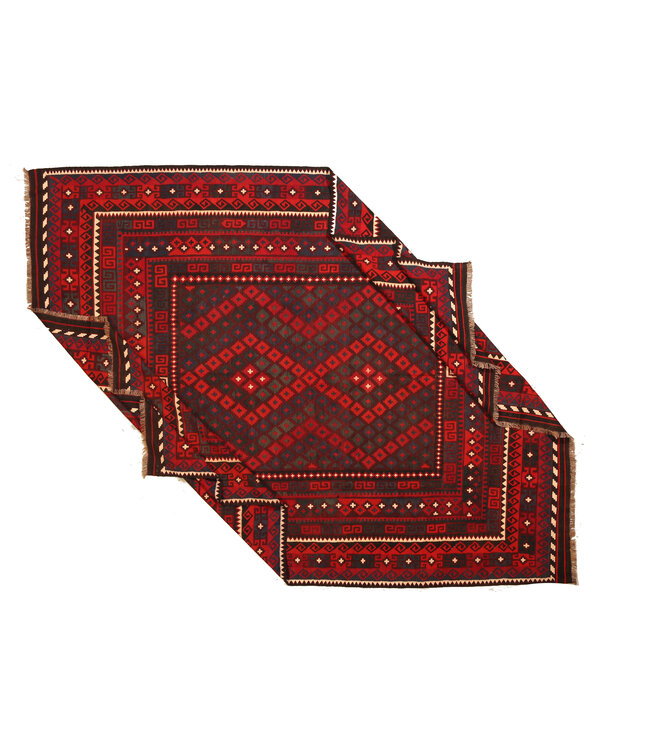 337x265 cm Old style vintage kelim Handwoven Kilim carpet Maimana