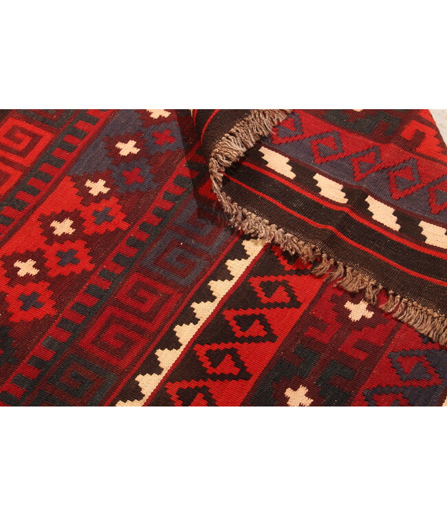 337x265 cm  Vintage-Kelim im alten Stil Handgewebter Kelim-Teppich Maimana