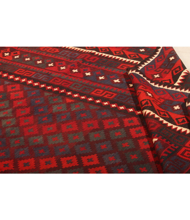 337x265 cm Old style vintage kelim Handwoven Kilim carpet Maimana