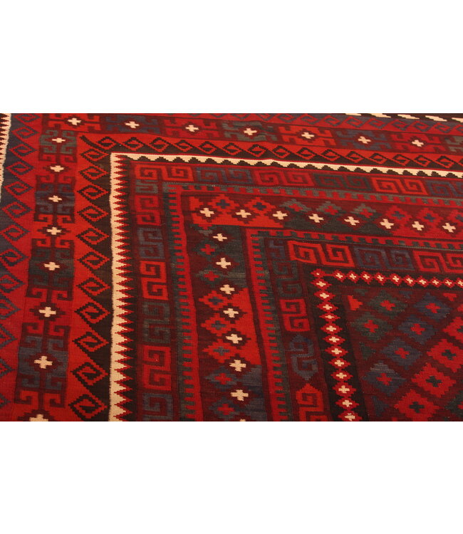 337x265 cm Old style vintage kelim Handwoven Kilim carpet Maimana