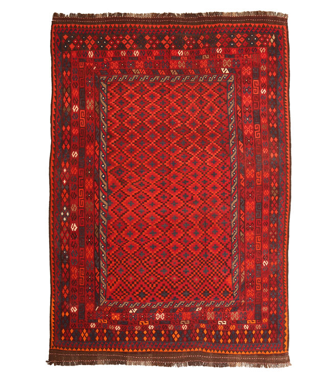 352x242 cm Old style vintage kelim Handwoven Kilim carpet Maimana