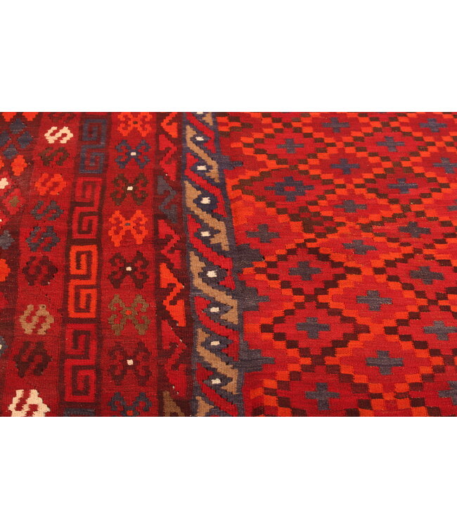 352x242 cm  Oude stijl vintage kelim Handgeweven Kelim tapijt Maimana