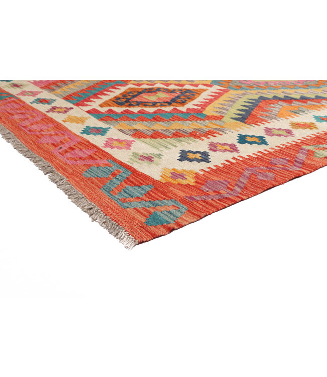 171x124 cm Handwoven Traditional Kelim Area Rug Wool Carpet