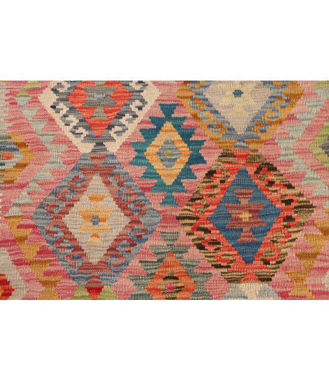 167x120 cm Handgeweven Traditionele Kelim Vloerkleed Wol Tapijt