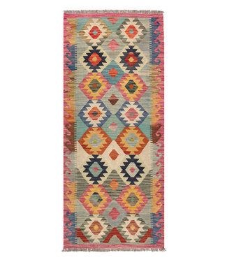 Kelimshop 200x86  cm Handwoven Kelim Runner Wool Rug