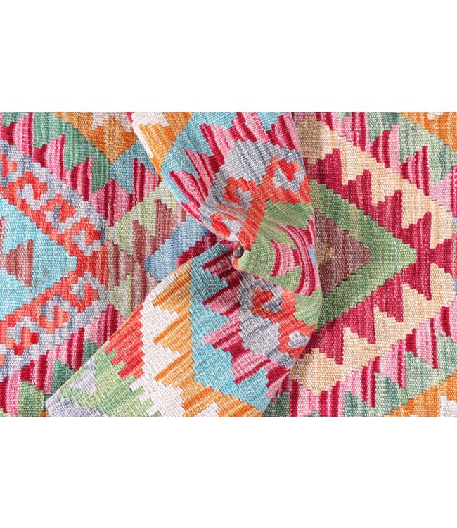 299x78 cm Handwoven Kelim Runner Wool Rug