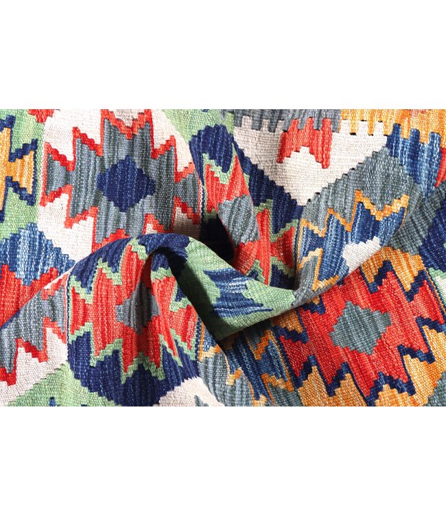 195x78 cm Handwoven Kelim Runner Wool Rug