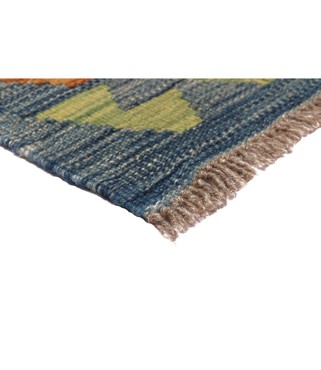 296x78 cm Handwoven Kelim Runner Wool Rug