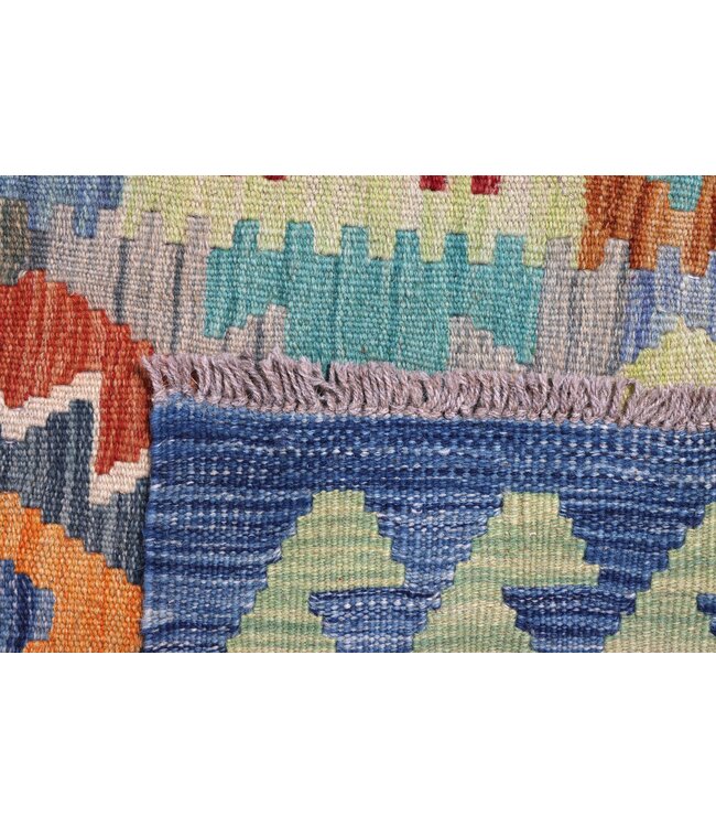 296x78 cm Handwoven Kelim Runner Wool Rug