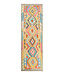 Kelimshop 247x81 cm Handgewebter Kelim Läufer  Wollteppich