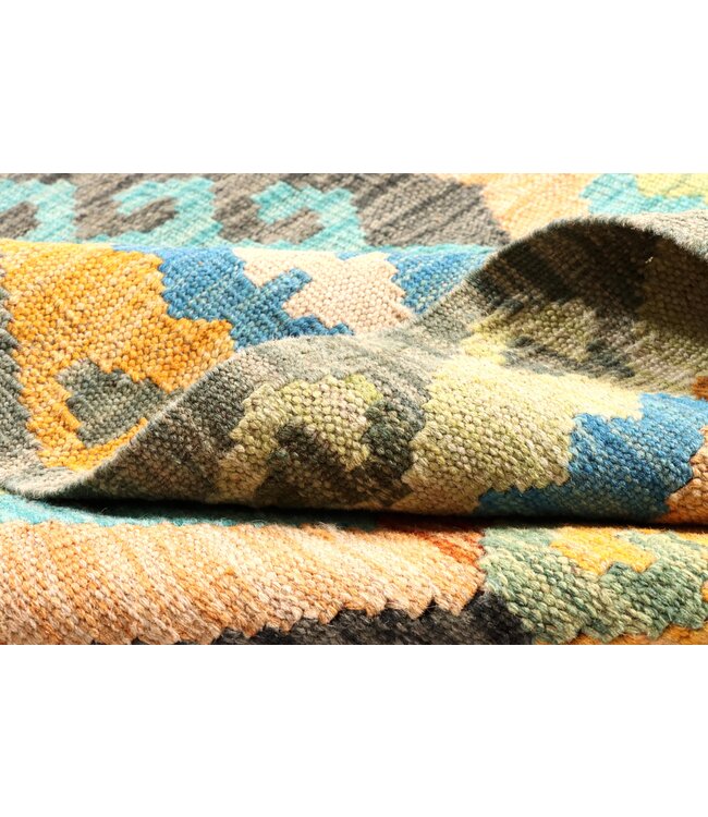 247x81 cm Handwoven Kelim Runner Wool Rug