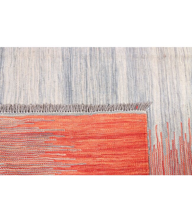 208x160 cm Handgewebter Moderner  Woll-Kelim-Teppich