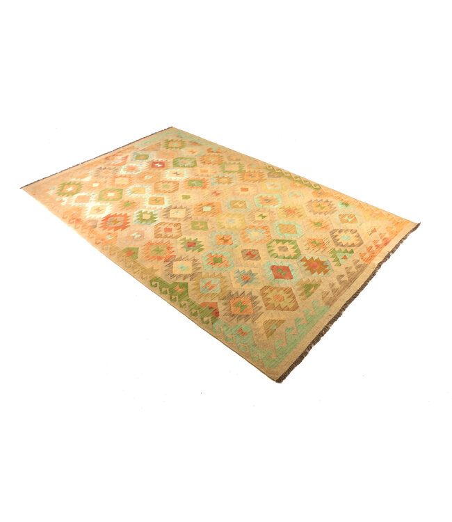 297x191 cm Handwoven Traditional Kelim Area Rug Wool Carpet