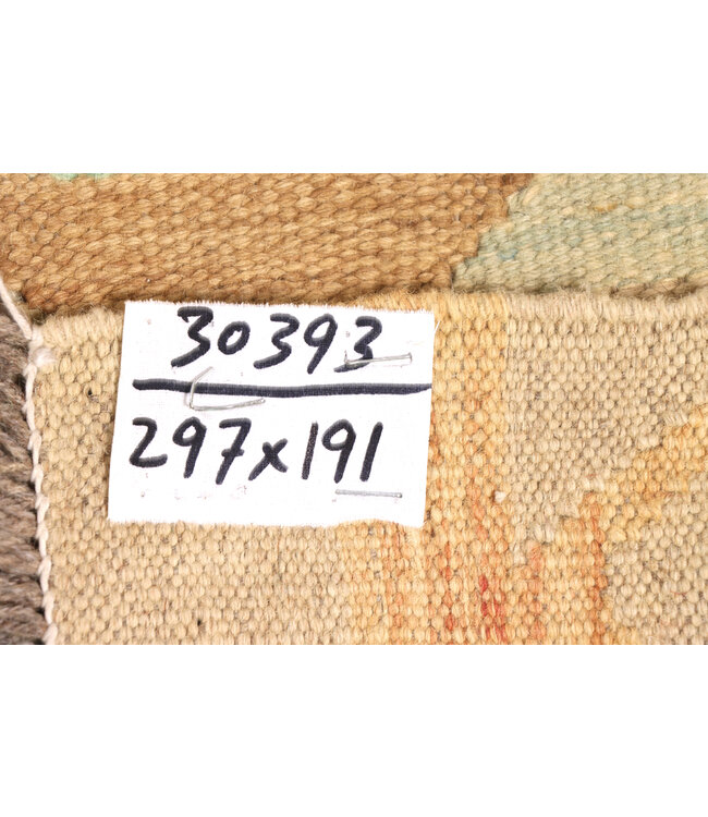 297x191 cm Handwoven Traditional Kelim Area Rug Wool Carpet