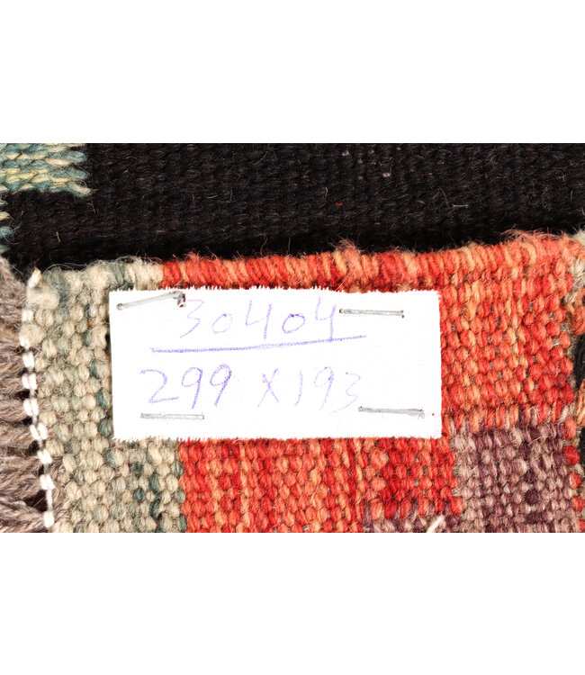 299x193 cm Handwoven Traditional Kelim Area Rug Wool Carpet