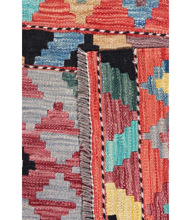 245x177 cm Handgeweven Traditionele Kelim Vloerkleed Wol Tapijt