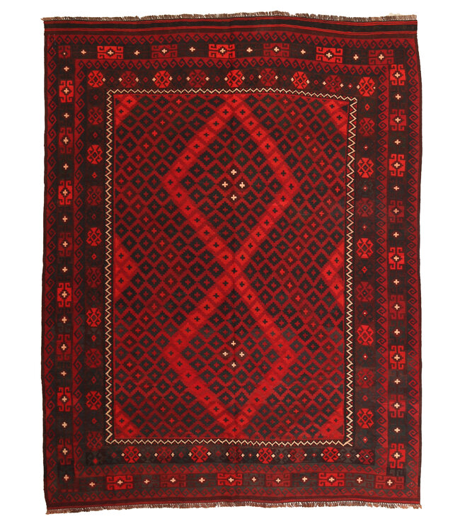 313x238 cm  Vintage-Kelim im alten Stil Handgewebter Kelim-Teppich Maimana