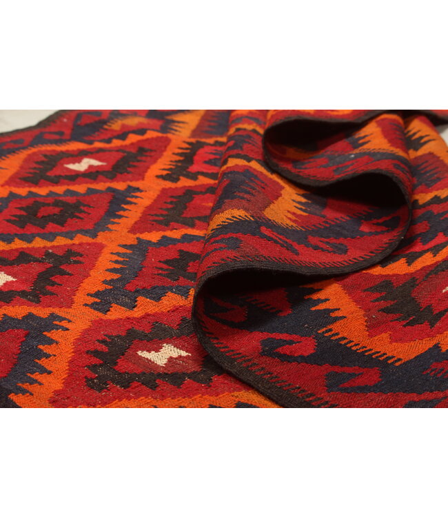 472x125 cm Vintage-Kelim-Läufer handgewebter wool Kelim Maimana