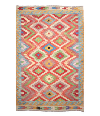 Kelimshop 260x174 cm Handgewebter Traditioneller Kelim Teppich Woll