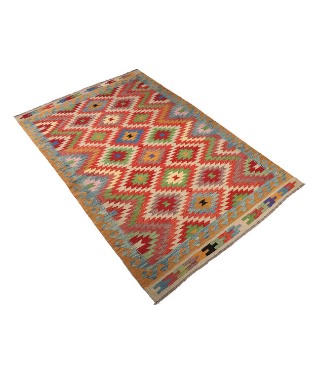 260x174 cm Handwoven Traditional Kelim Area Rug Wool Carpet