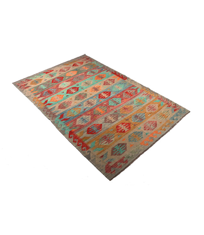 254x171 cm Handgewebter Traditioneller Kelim Teppich Woll