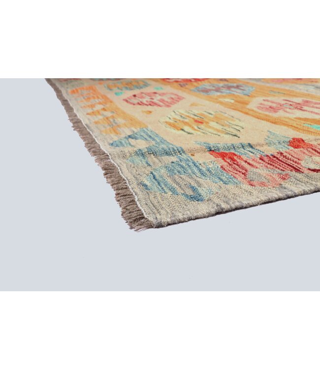 254x171 cm Handwoven Traditional Kelim Area Rug Wool Carpet