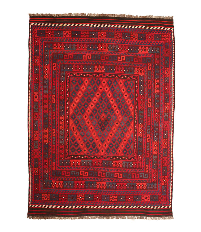 310x245 cm  Vintage-Kelim im alten Stil Handgewebter Kelim-Teppich Maimana