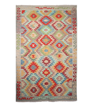 Kelimshop 246x169 cm Handgewebter Traditioneller Kelim Teppich Woll