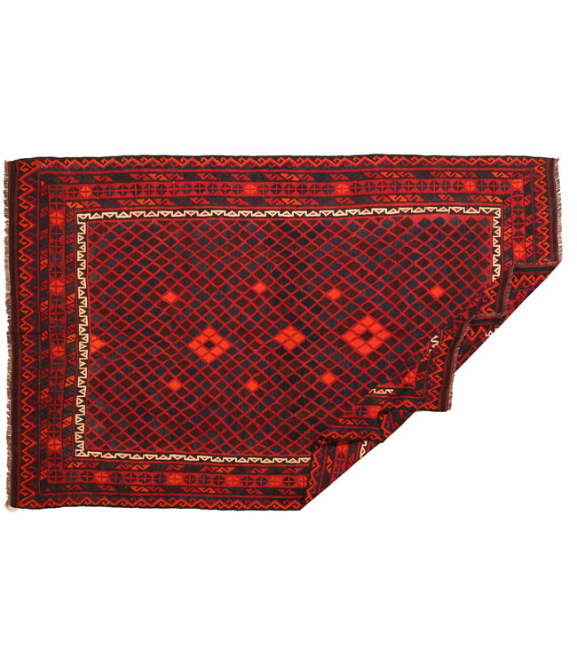 388x250 cm  Vintage-Kelim im alten Stil Handgewebter Kelim-Teppich Maimana