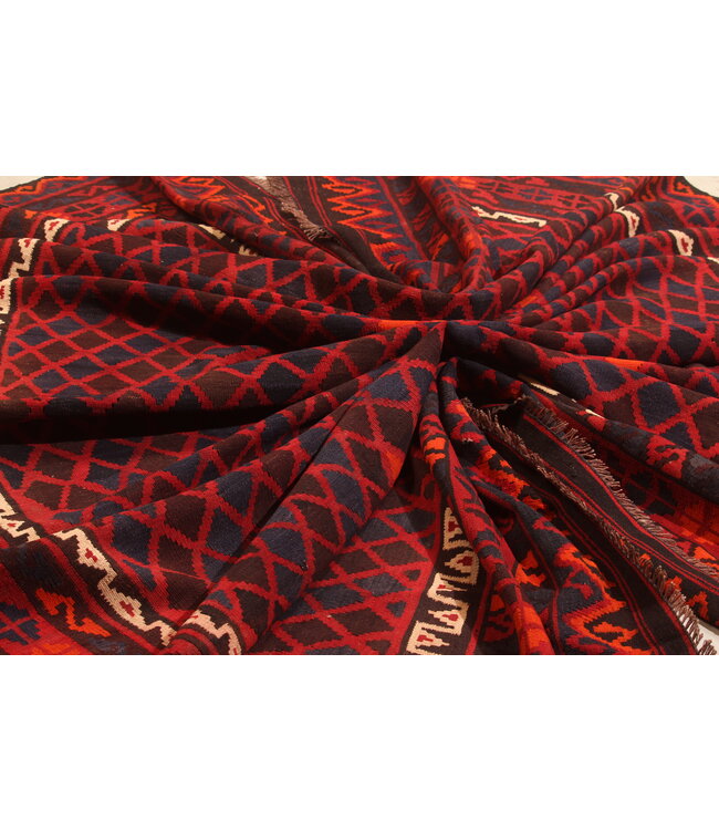 388x250 cm Old style vintage kelim Handwoven Kilim carpet Maimana