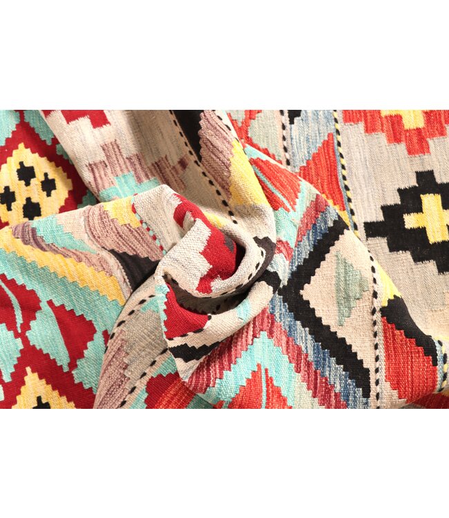 216x156 cm Handwoven Traditional Kelim Area Rug Wool Carpet