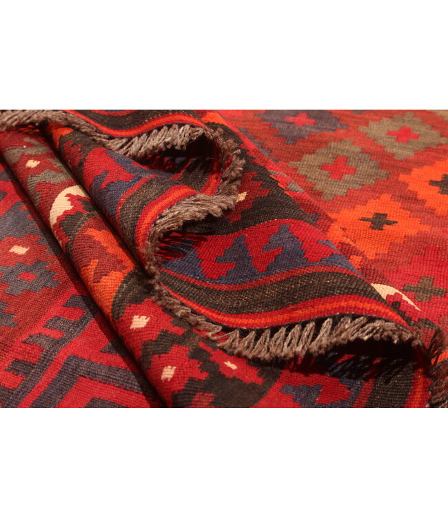 392x296 cm Old style vintage kelim Handwoven Kilim carpet Maimana