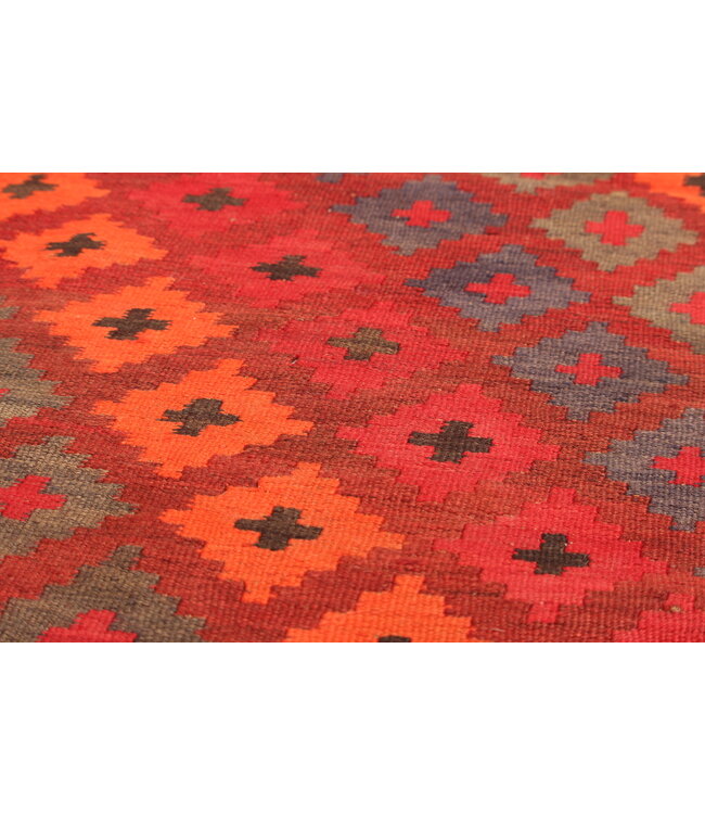392x296 cm Old style vintage kelim Handwoven Kilim carpet Maimana