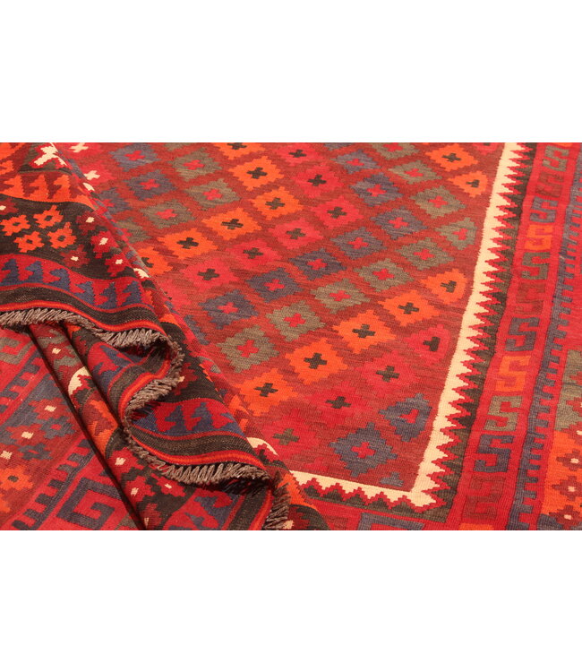 392x296 cm Old style vintage kelim Handwoven Kilim carpet Maimana