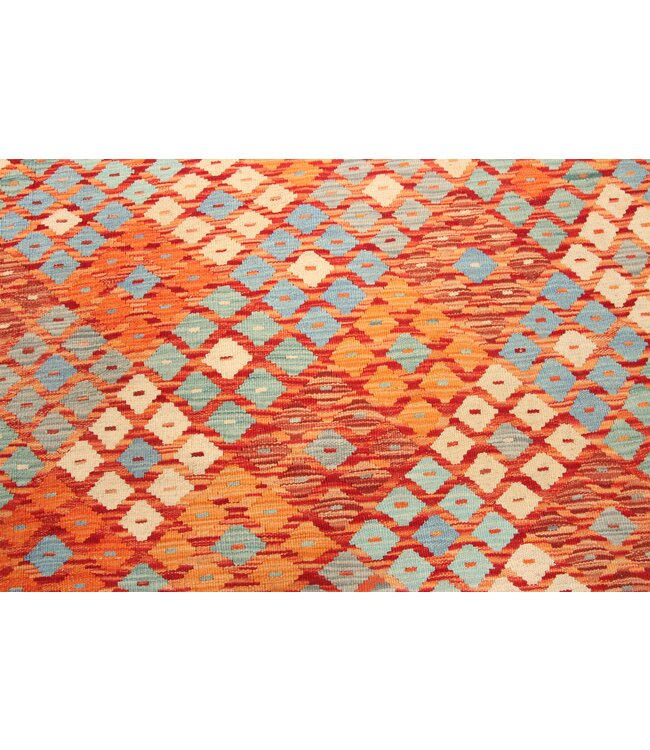 292x205 cm Handgeweven Traditioneel Kelim Tapijt Wol