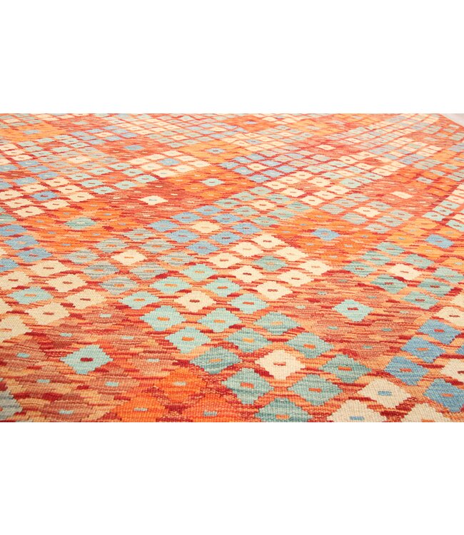 292x205 cm Handgeweven Traditioneel Kelim Tapijt Wol