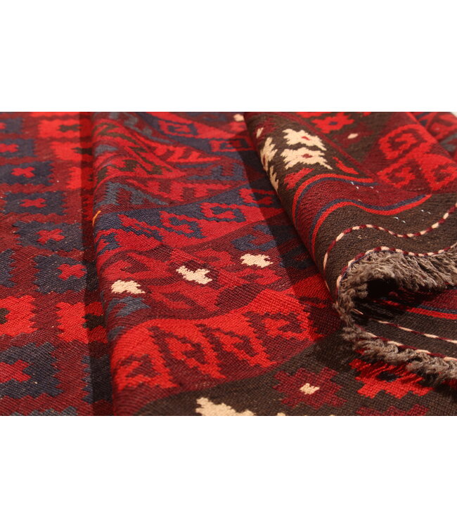 422x275 cm  Vintage-Kelim im alten Stil Handgewebter Kelim-Teppich Maimana