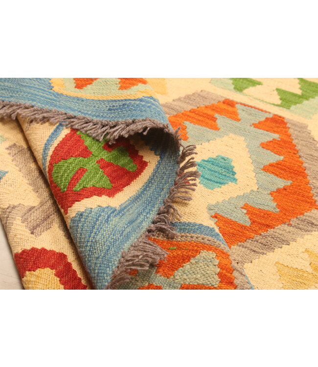 300x197 cm Handmade Afghan Traditioneel Kilim Area Rug Wool Carpet