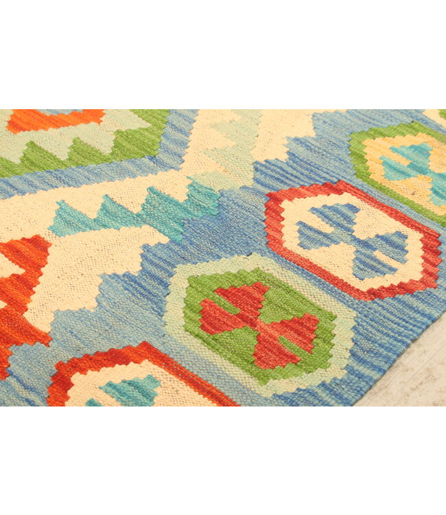 300x197 cm Handmade Afghan Traditioneel Kilim Area Rug Wool Carpet