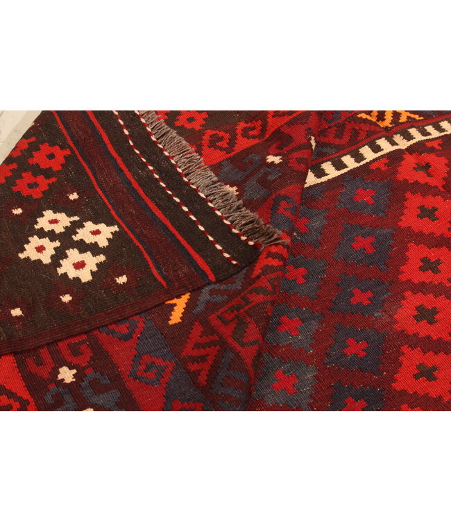 422x275 cm  Oude stijl vintage kelim Handgeweven Kelim tapijt Maimana