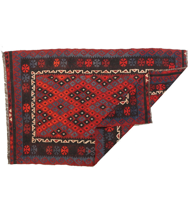 183x119 cm Old style vintage kelim Handwoven Kilim carpet Maimana