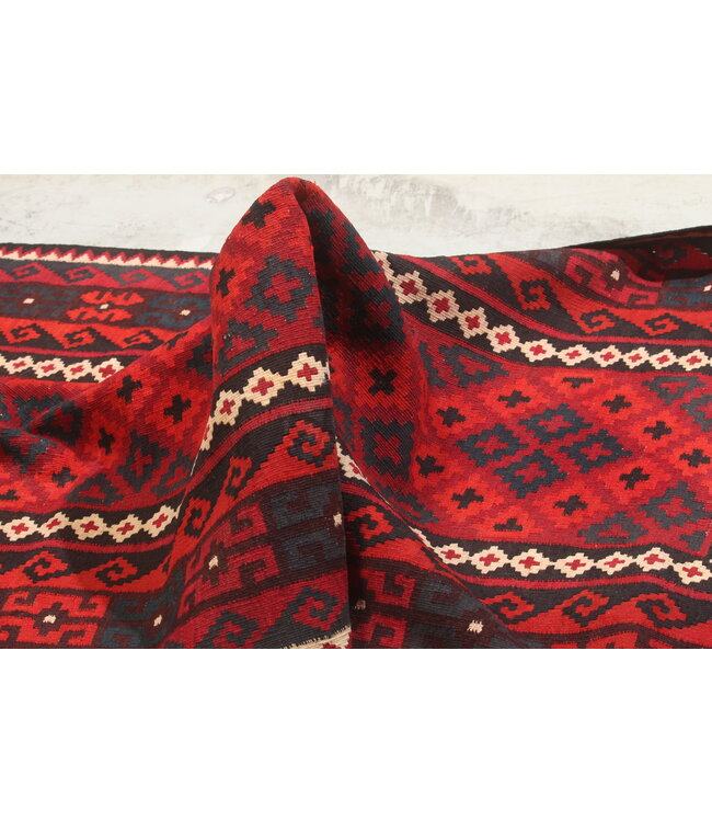 224x95 cm Old style vintage kelim Runner Handwoven Wool Kilim Maimana