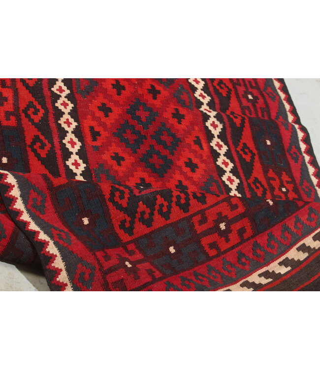 224x95 cm Old style vintage kelim Runner Handwoven Wool Kilim Maimana