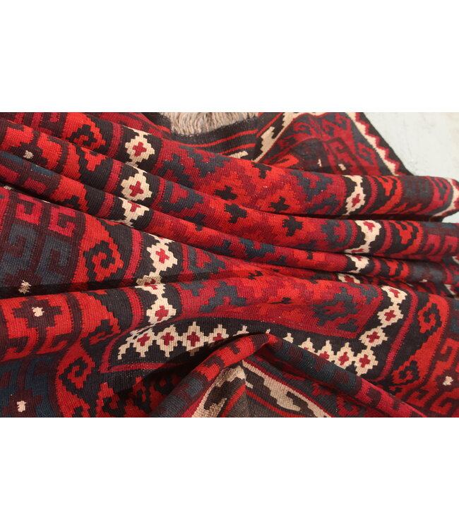 224x95 cm Oude stijl vintage kelim Runner Handgeweven Woll Kelim Maimana