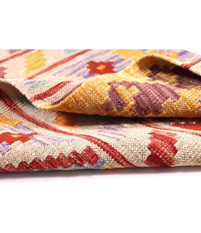 192x63 cm Handwoven Kelim Runner Wool Rug