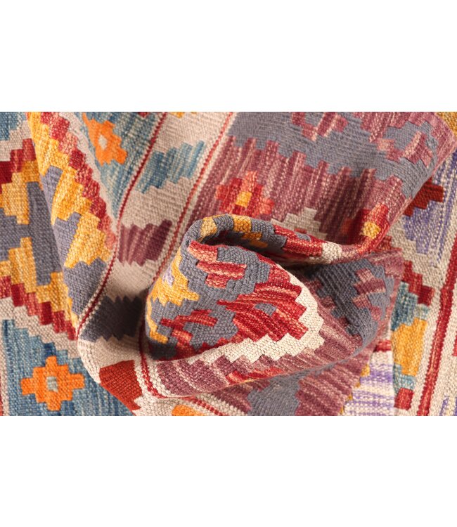 192x63 cm Handwoven Kelim Runner Wool Rug